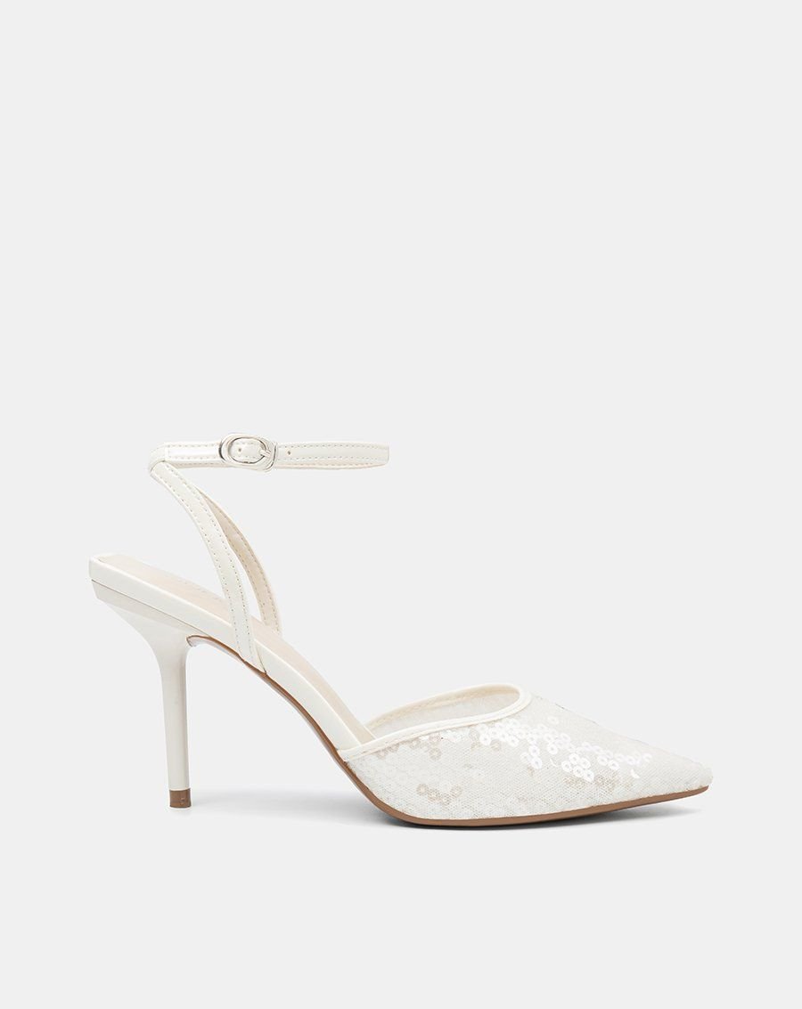 Giày Cao Gót Phối Liệu Sequin