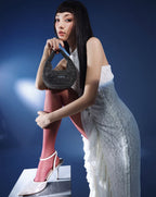 Giày Cao Gót Phối Liệu Sequin