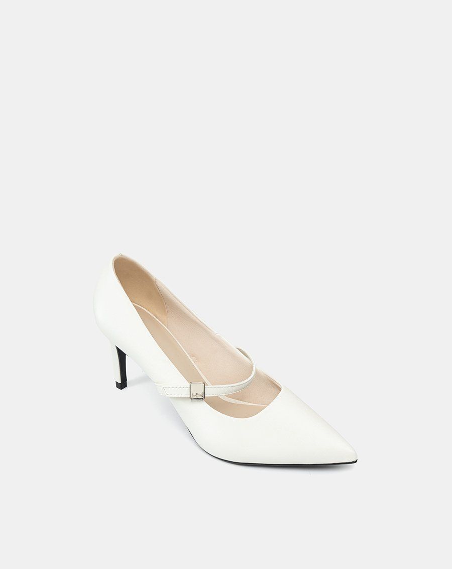 Giày Cao Gót Pump Gót Thanh Phối Quai