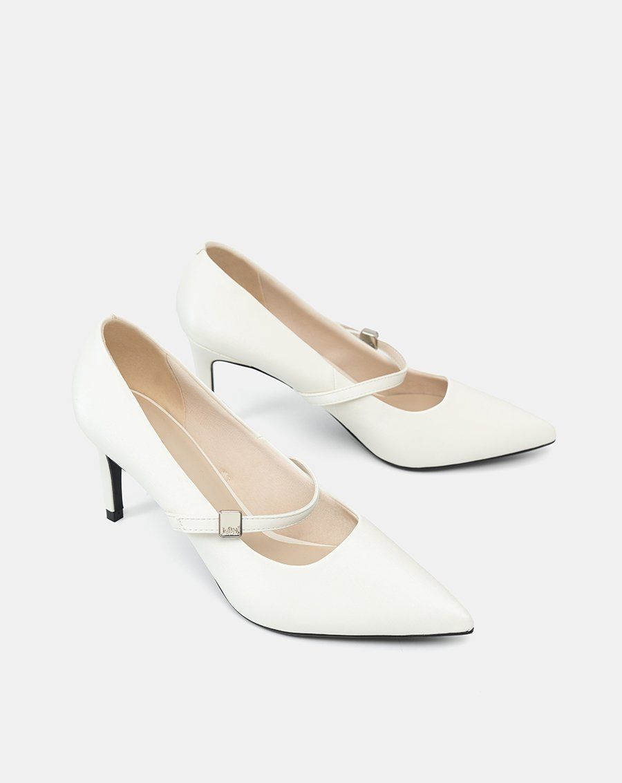 Giày Cao Gót Pump Gót Thanh Phối Quai