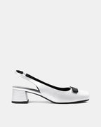 Giày Cao Gót Slingback Mũi Vuông