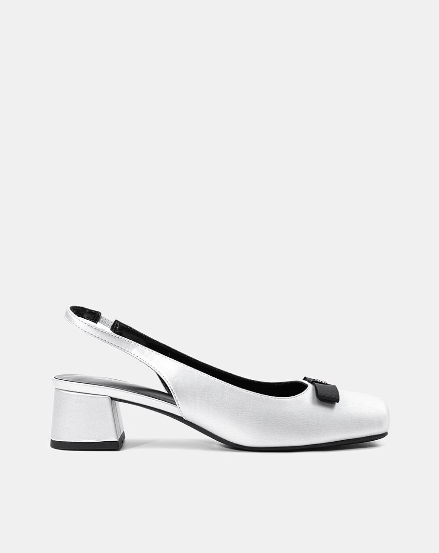 Giày Cao Gót Slingback Mũi Vuông