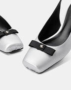 Giày Cao Gót Slingback Mũi Vuông